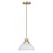 Hello Honey® Delano Gold & White Industrial Metal & Etched Glass Ceiling Light